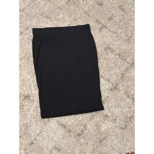 BEAUTIFUL PERUVIAN CONNECTION Black Solid Pima Cotton Tube Skirt Size LARGE GOOD